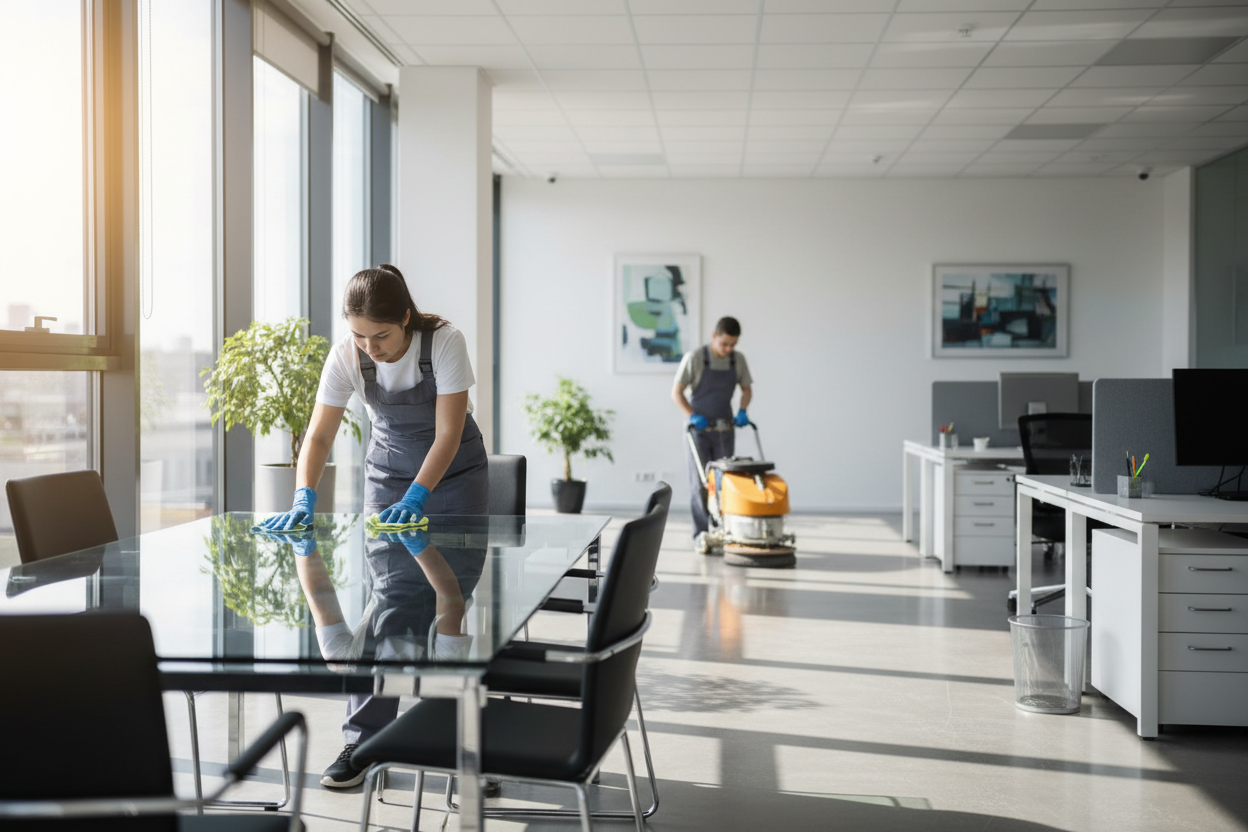 Erhvervsrengøring: Et rent kontor er et produktivt kontor